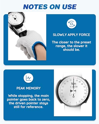 Image of NEWTRY Dial Torque Wrench, 0.3-3N.m, ±3% Accuracy, w / 4-14mm Sockets | 0.03N.m Graduation, Peak Memory, Dual-Scale Dial, Clockwise & Counterclockwise, Alloy Steel, Anti-Slip Handle, 1 /4 inch Drive