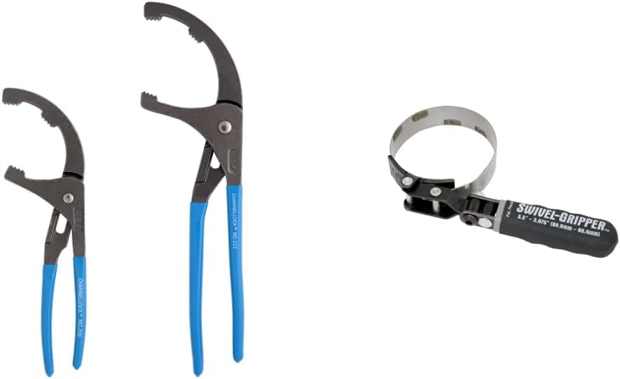 2pc Oil Filter Wrench (OF-2) & Lisle 57030 Standard Oil Filter Swivel Wrench