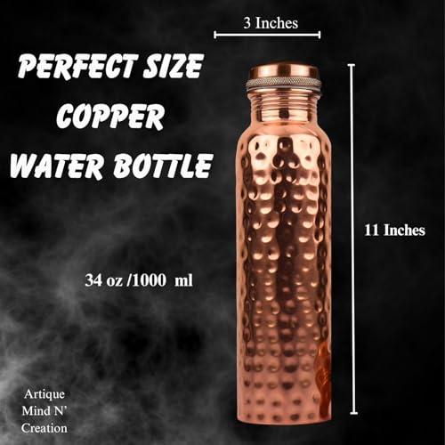 Artique Mind N' Creation AMNC_CB_H02 Copper Water Bottle - 34Oz thumb #1