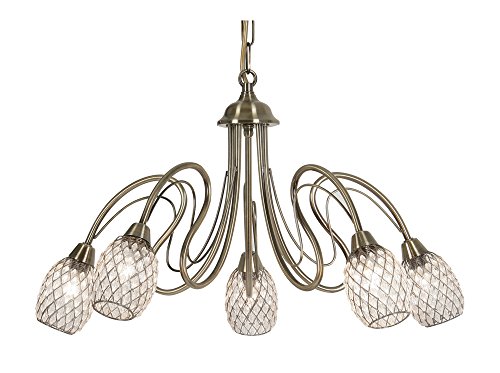 Lustre Askas laiton antique pour illuminer votre salon chaleureux