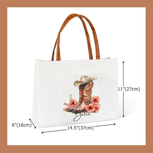 Bolso tote de lona personalizado para mujer miniatura 5