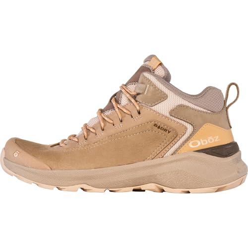 Oboz Women's Cottonwood Mid B-DRY Hiking Boot, Sand, 8.5 Medium