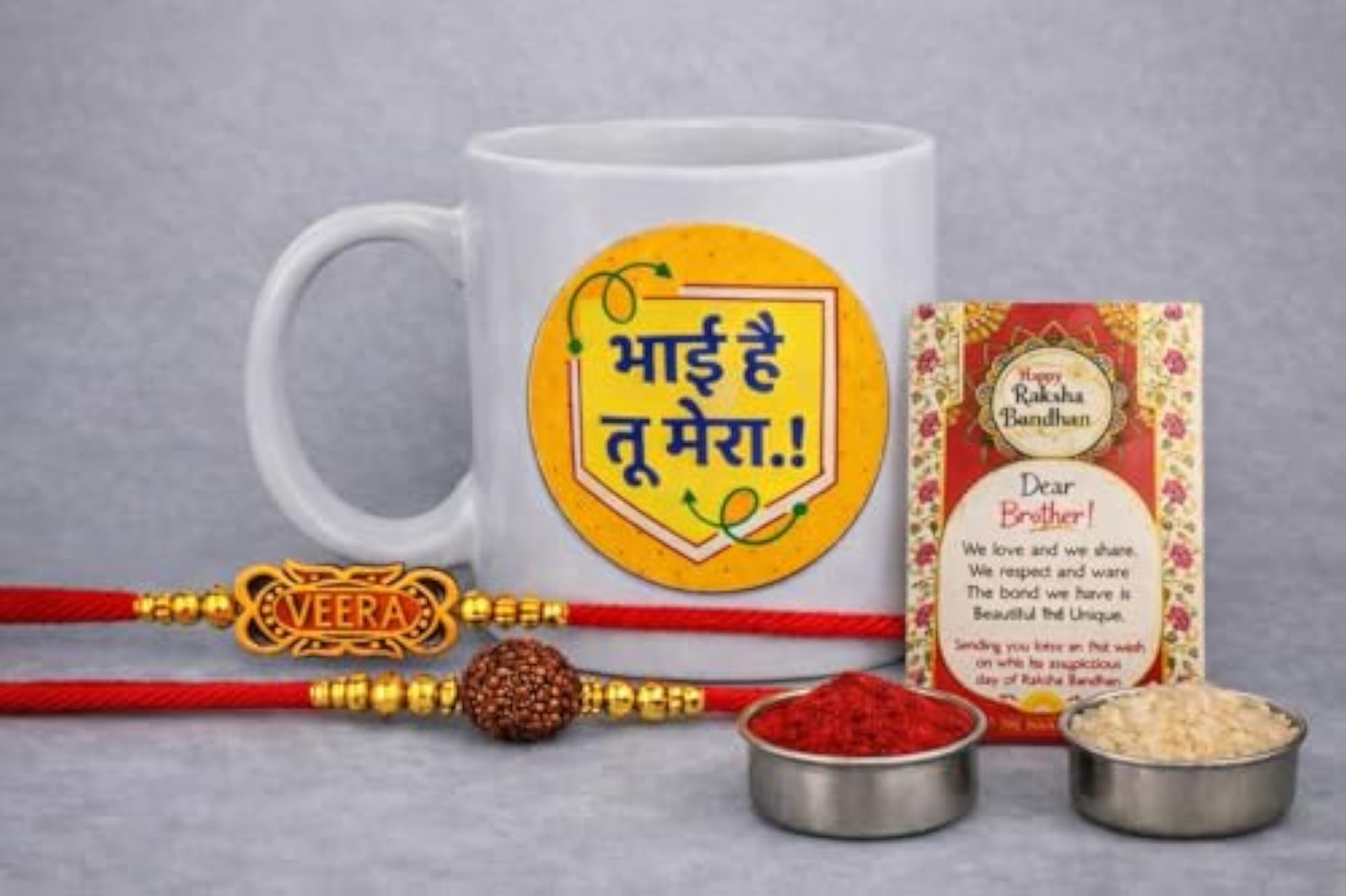 Premium Raksha Bandhan Gift Set, Printed Ceramic Coffee Mug
