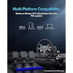PXN V99 Gaming Racing Wheel with Pedals and Shifter, 3.2Nm Force Feedback, 6-Speed Shifter, Hall Sensor Pedals, 2-Clutch Paddles, 11.8 Inch Steering Wheel for PC, Xbox Series X|S, Xbox One, PS4 - Image 2