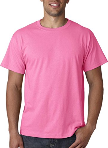 Fruit Of The Loom Men's Short Sleeve Crew Tee, Medium  - Neon Pink #TOP20