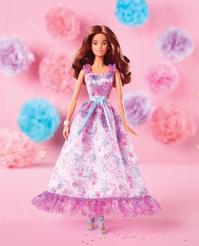 Barbie HRM55 Signature Birthday Wishes Doll, Collectible In Satiny Lilac Dress thumb #1