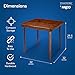 Meco Stakmore Stylish Durable Versatile Square Solid Wood Scalloped Edge Compact Folding Traditional Card Table for Home Use, Cherry