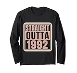 straight outta 1992 - costume da donna con scritta divertente maglia a manica