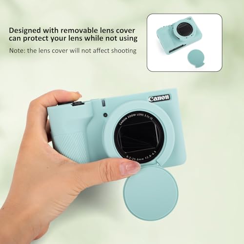 Funda de silicona para cámara Canon V1 color azul miniatura 4