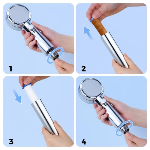 XIHIRCD 20pcs Cartouches Filtre Pommeau de Douche PP Coton Remplacement – vue 5