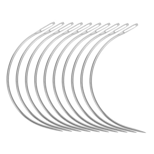 NAMOARLY User-Friendly C-Shaped Sewing Needles 100pcs Pack Curved Upholstery Needles Pp Storage Box Versatile for DIY Upholstery