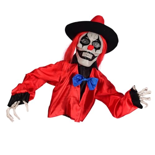 Clown Lumineux Halloween SUPVOX Piquet Automate Jardin Anti Vent - 2
