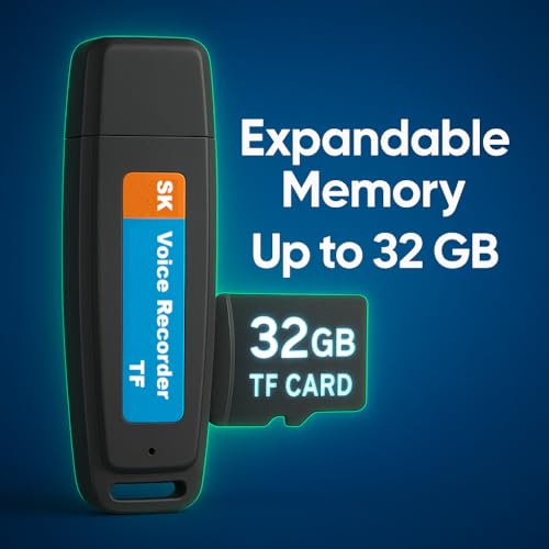 Image of FREDI HD PLUS Voice Recorder Device 8GB Pen Drive Voice Recorder Mini USB Audio Recorder Portable One Click Recording for Lectures Meetings Interviews Clear Sound