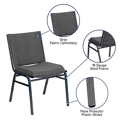Flash Furniture Hercules Series Heavy Duty Gray Fabric Stack Chair #TOP4