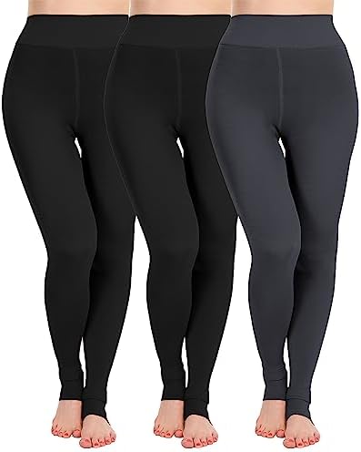 ATHVOTAR Fleece Lined Winter Tights Women - Thermal Warm Opaque P...