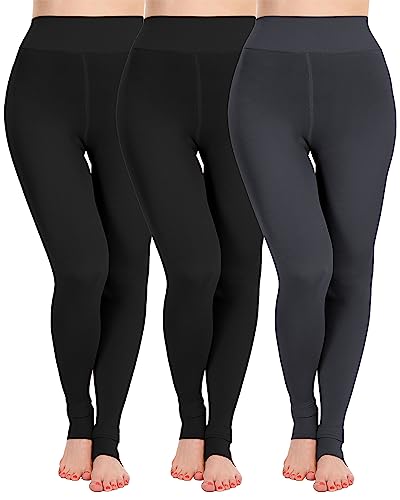 ATHVOTAR Fleece Lined Winter Tights Women - Thermal Warm Opaque Pantyhose Thick Sheer Leggings