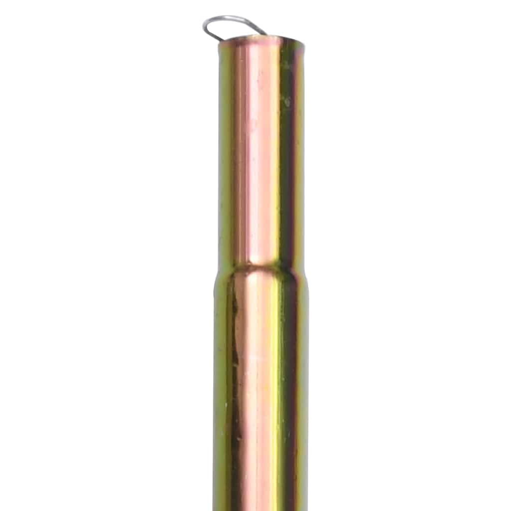 Barres d'ombrage en acier galvanisé avec piquet et corde, accessoires de tente robustes pour camping, extérieur, trekking, kit de réparation et corde de serrage pour piquets de tente et