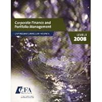 Corporate Finance and Portfolio Management Vol. 4 CFA Program Curriculum 2008 Level 1 0536537062 Book Cover