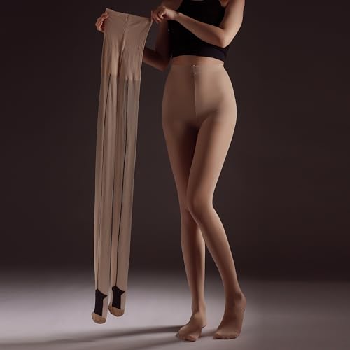 Image of Verdancy Women's 15D Sheer Pantyhose with Backseam & Cuban Heels High Waist Tights Plus Size Ultra Stretchable Stockings