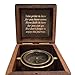 Engraved Compass Personalized in Wood Box | Antique Brass Desk Compass Gifts for Men, Him, Son, Grandson, Teen Boys for Graduation, Baptism, Confirmation, Leadership (Take Pride)