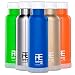 Rehydrate Pro (Blue 17 oz Kids Insulated Water Double Wall Bottle Stainless Steel Metal Flask Bonus Lids and Straws. Simple Modern Thermal Leak Proof Flask That Keeps Drinks Cold and Hot