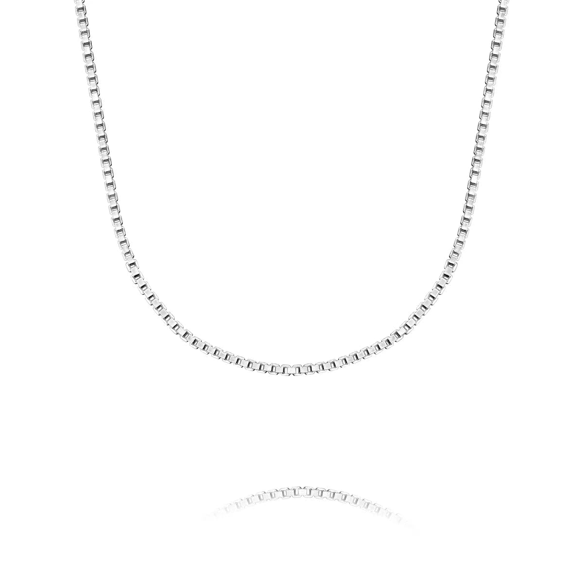 Buy Zaviraa 925 Sterling Silver Box Chain Necklace for Women & Men