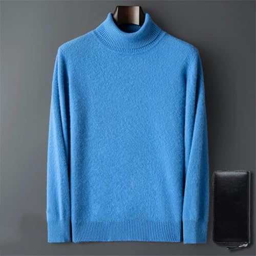 Men High Neck Sweater High Lapels Knitted Warm Pullover Long Sleeve Winter Jumper2