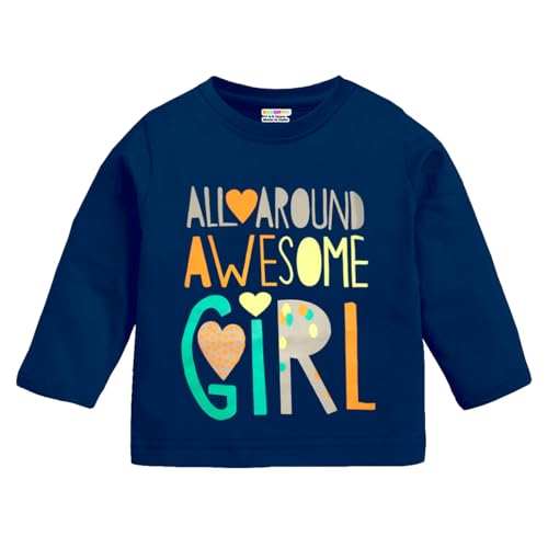 Image of Kuchipoo Girls Full Sleeves Regular Fit Cotton T-Shirt