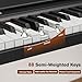 UMOMO 88 Key Folding Digital Piano, Full Size Keyboard Piano with MIDI, Electric Portable Piano for Beginner with Sustain Pedal, Carrying Bag, Piano, Earphone, Microphone, Black