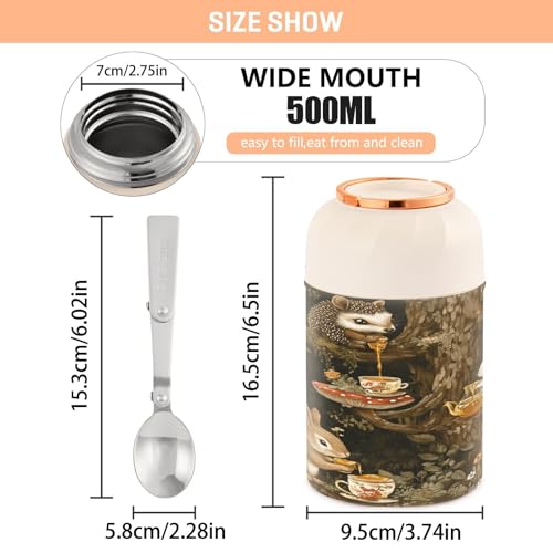 Termo de comida hermético que mantiene tu almuerzo caliente sin derrames de 500 ml. 4