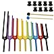 Stimmgabel, 9 Pcs Solfeggio Stimmgabel Set, Bunte Stimmgabeln aus Aluminiumlegierung mit 2×Silikonhämmer, für Yoga Entspannung (174 Hz, 285 Hz, 396 Hz, 417 Hz, 528 Hz, 639 Hz, 852 Hz, 963 Hz) (bunt)