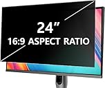 Kelepu 24 Inch Computer Privacy Screen for 24" 16:9 Aspect Ratio Widescreen Monitor, Eye Protections Anti Glare Blue Light Computer Monitor Privacy Filter, WxH: 20.9 x 11.8 Inch