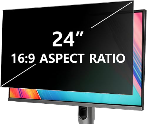 Kelepu Pantalla de privacidad de computadora de 24 Pulgadas para Monitor de Pantalla Ancha con relación de Aspecto 16:9, protección para los Ojos, Filtro de privacidad para Monitor