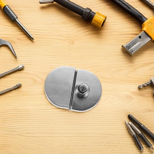 Serrure de porte vitrée en acier inoxydable finition haute précision - 8