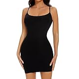 JOYSHAPER Shapewear Control Slip Dress for Women Cami Slips Body Shaper Tummy Control Seamless Camisole (Black, Medium)