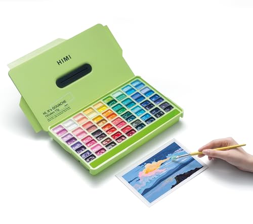 Juego de gouache de 72 colores HIMI caja verde manzana: suministros de pintura para aficionados 4