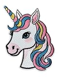 3' Embroidered Unicorn Iron On Patch | Decorative Cartoon Unicorn Girly Applique Iron On/Sew On Patches for Clothing, Hats, Backpacks, Clothes, Jacket, Girls, T Shirts