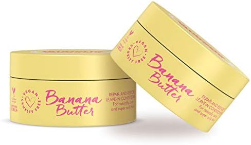Umberto Giannini Banana Butter Leave-In Conditioner, Vegan, Cruelty Free & Silicone Free Leave-In Conditioner for Curly or Wavy Hair, 2 Pack