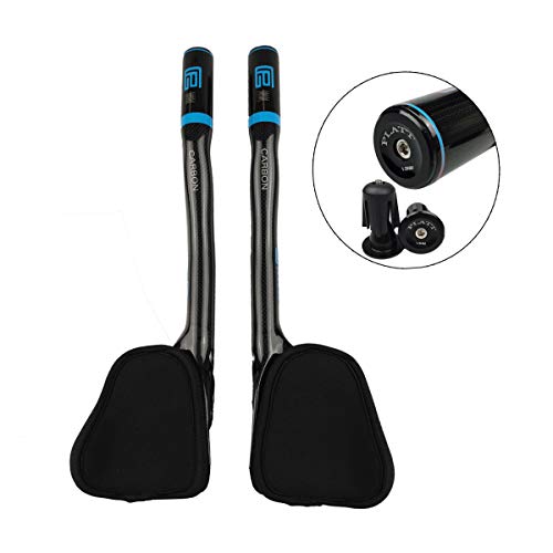 PLATT Carbon TT Handlebar Bicycle Aero Bars Tri Bars Cycling Rest Handlebar for Mountain Bike and Road Bike 31.8mm (Gloss Blue) by PLATT - Used condition - Image 3