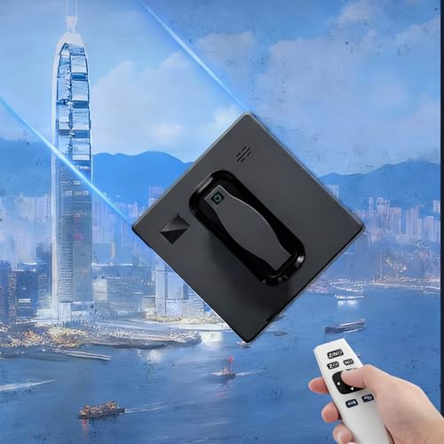 ZGGJZKV Window Cleaning Robot with Remote Control, 3 Cleaning Modes,