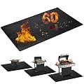 60 x 42 inch Under Grill Mats for Outdoor Grill, Double-Sided Fireproof Deck and Patio Protector Mat, BBQ Mat for Under BBQ, Waterproof Oil-Proof Grill Floor Pads Fire Pit Mat Fireplace Mat