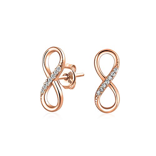 Boucles d'oreilles nœud d'amour infini en argent .925 plaqué or jaune 14K