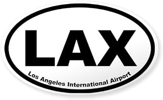 CafePress Los Angeles International Airport Oval Sticker Oval Car Bumper Sticker(10-Pack)