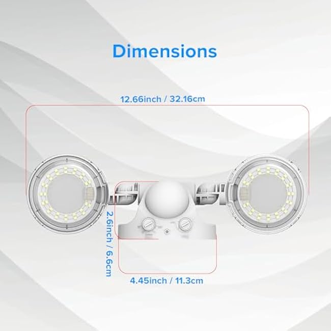 SANSI 30W 4000LM LED Motion Sensor Outdoor Lights, 50,000 Hrs Lifespan Security Light, 400W Equiv 5000K IP65 Flood Light, 72 FT Detection, Super Bright for Garage Yard Patio White Wired Not Solar