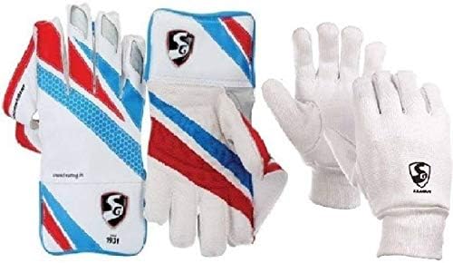 SG Combo of Two, one Pair of 'Tournament' Wicket Keeping Gloves and one Pair of 'League' Inner Gloves (Men's) (Color On Availability)- Cricket Kit