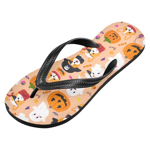 Burbuja Dogs Halloween Flip Flops for Women Men, Soft Thong Sandals Rubber Slippers for Pool Beach Essentials2