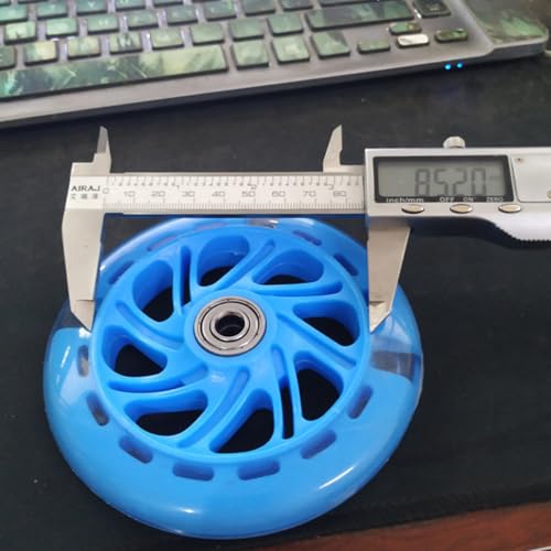 Juego de 2 ruedas de entrenamiento para bicicleta con ruedas mudas y pu brillantes, estabilizadores auxiliares con rodamientos para niños, compatibles con bicicletas de una velocidad miniatura 3