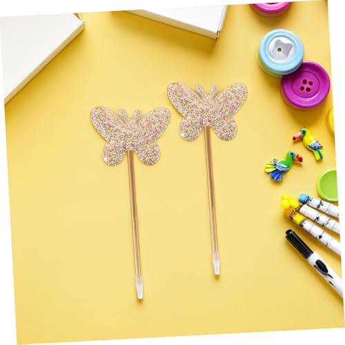 Bolígrafos gel COHEALI 6 pzas con brillo mariposa miniatura 6