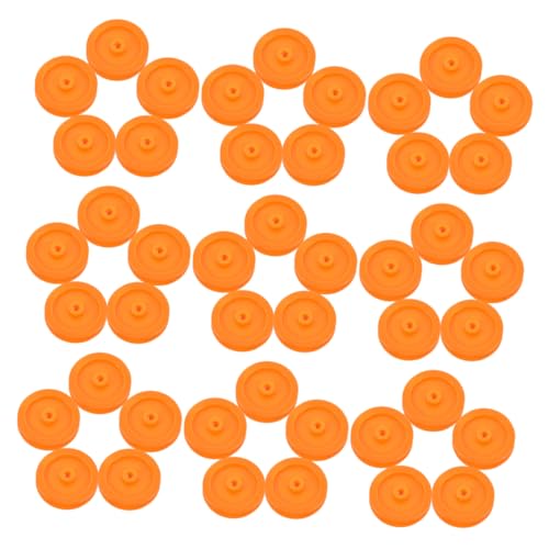 GLEAVI 50pcs Plastic Pulley Wheel for Remote Control Toys Planes Cars Plastic Gear for Craft Projects Smooth Sliding Efficient Performance