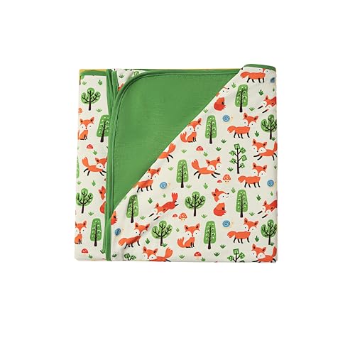 Image of Premium Baby Blankets, Soft Viscose from Bamboo Blanket for Boys and Girls, Nursery Crib Bedding Quilt for Newborn and Toddler, Cooling for Hot Sleepers, 50'' x 50'' Little Fox